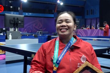 Suwarti, peraih medali emas tenis meja kelas 8 APG 2022
