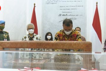 Sambut HUT ke-77 RI, ANRI-Setpres serah terima naskah asli proklamasi