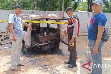 Polisi amankan mobil terbakar di SPBU yang diduga timbun BBM