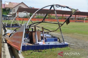 Kerusakan stadion pascarusuh Persiraja versus PSMS