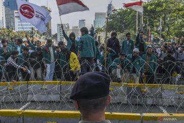 Polda Metro tangkap lima penyusup saat ada unjuk rasa di Patung Kuda