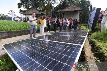 Delegasi G20 kunjungi desa berbasis EBTdi Ubud Bali