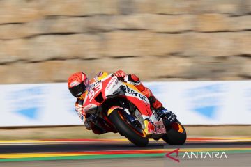 Aksi "comeback" Marc Marquez di balapan MotoGP Aragon 2022