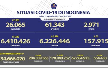 Pasien sembuh bertambah 3.390 orang, terbanyak Jawa Barat