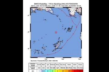 Gempa bumi magnitudo 5,1 guncang Laut Banda Maluku
