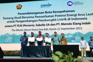 PLN dan perusahaan Prancis teken MoU kaji potensi energi arus laut