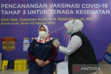 Dinkes Aceh: 12.622 tenaga kesehatan sudah terima vaksin booster kedua