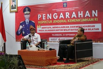 Irjen Kemenkumham motivasi ASN Kanwil Sumsel lebih profesional