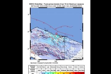 Gempa magnitudo 5.0 terjadi di Papua