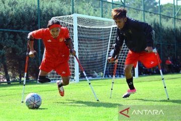 Latihan timnas Amputasi Indonesia jelang laga melawan Argentina