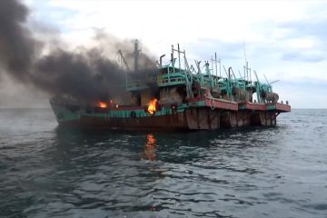 3 kapal asing pencuri ikan ditenggelamkan di laut Aceh