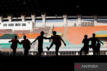 Latihan timnas jelang kualifikasi Piala Asia AFC U-17