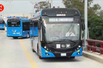 Jalur layang bus listrik mulai operasi uji coba di Mexico City