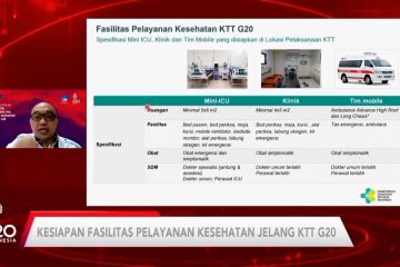 Jelang KTT G20, Kemenkes siapkan fasilitas layanan kesehatan