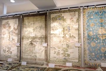 Karpet sutra buatan tangan dari Henan, China, populer di luar negeri