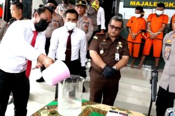 Polres Majalengka musnahkan barang bukti kasus narkoba