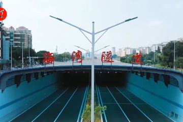 Terowongan bawah laut dibuka untuk lalu lintas di Shantou, China