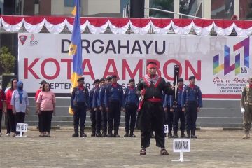 Upacara perayaan HUT kota Ambon berlangsung meriah