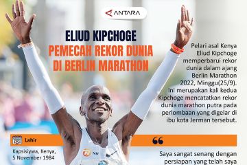 Eliud Kipchoge pemecah rekor dunia Berlin Marathon