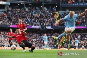 Haaland cetak hat-trick pada laga Derby Manchester