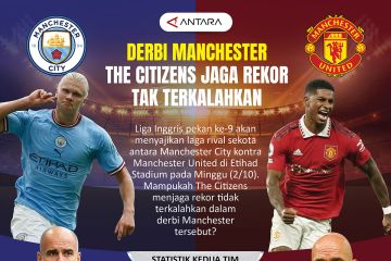 Derbi Manchester: The Citizens jaga rekor tak terkalahkan