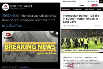 Media dan warga Jepang soroti tragedi sepak bola Kanjuruhan