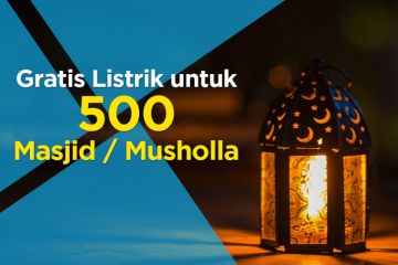 500 masjid dan mushola terima program gratis tagihan listrik