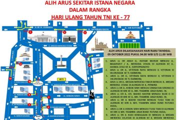 Arus lalu lintas Monas-Istana direkayasa untuk HUT TNI