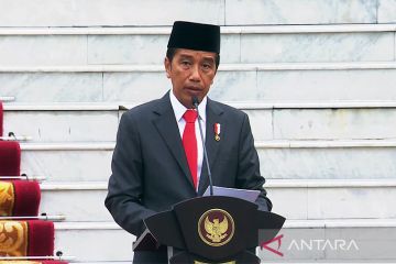 Presiden Jokowi pimpin peringatan HUT ke-77 TNI di Istana Merdeka