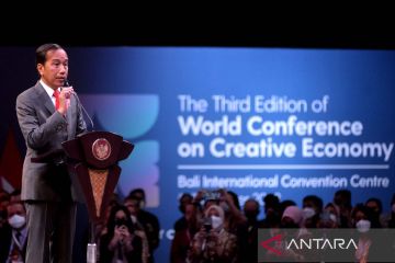 Presiden Jokowi hadiri pembukaan World Conference on Creative Economy