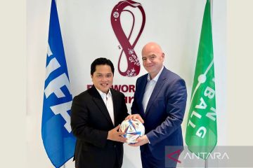 Erick Thohir silaturahmi dengan Presiden FIFA jelang Olimpiade Paris