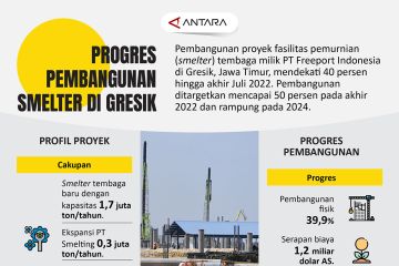 Progres pembangunan smelter di Gresik