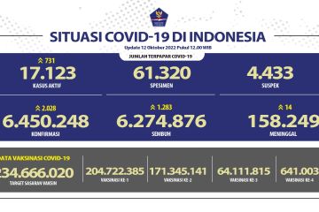 Satgas: Kasus konfirmasi COVID-19 bertambah 2.028, terbanyak DKI