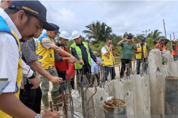 Komisi V DPR RI tinjau penahanan tebing sungai Kapuas Sei Uluk Kalbar