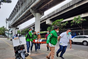 Puluhan ojol ikuti pelatihan dasar pertolongan pertama