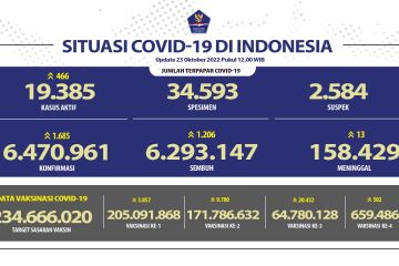 Satgas: Angka kasus harian COVID-19 ada tambahan 1.685 orang