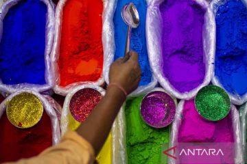 Warna warni Festival Tihar di Kathmandu