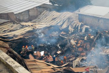 Kebakaran gudang triplek berhasil dipadamkan