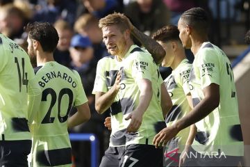 Tendangan bebas Kevin De Bruyne bawa Man. City kalahkan Leicester 1-0