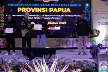 BNPT kukuhkan 50 anak muda Papua jadi Duta Damai Dunia Maya