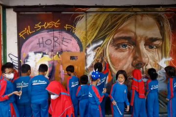 Puluhan siswa ikuti edukasi seni publik di Kota Solo