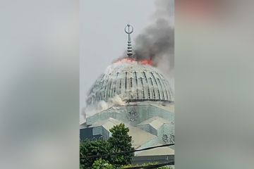 Masjid Raya Jakarta Islamic Center di Jakarta Utara terbakar