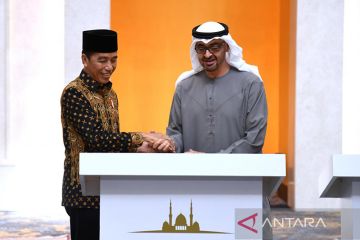 Jokowi dan Mohammed Bin Zayed resmikan Masjid Raya Sheikh Al Zayed