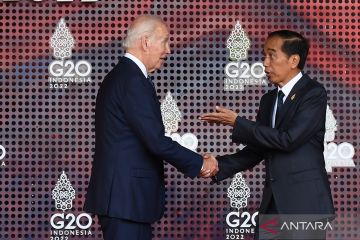 Presiden Jokowi sambut para pemimpin negara G20