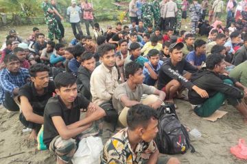 119 imigran Muslim Rohingya terdampar di pesisir pantai Aceh Utara