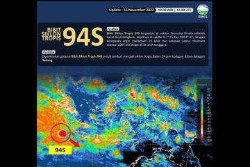 BMKG: Waspada dampak bibit siklon tropis 94S, hujan lebat-gelombang