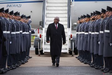 Presiden Afrika Selatan tiba di Inggris