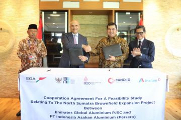 Holding industri tambang kerja sama dengan EGA untuk produk alumunium