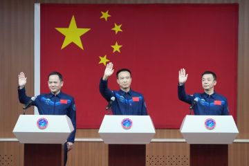 Taikonaut misi Shenzhou-15 China gelar jumpa pers