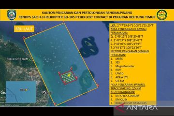 Tim SAR Babel mengerahkan tiga kapal pendeteksi bawah air